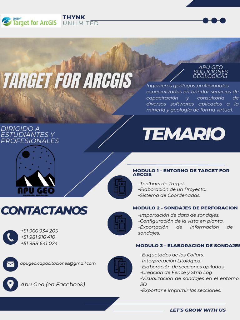 Flyer temario target for arcgis pdf