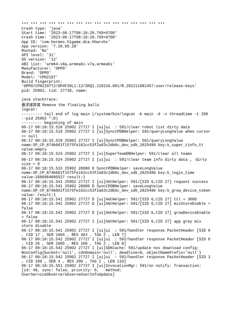 Java Crash Report for H1 Game App | PDF | Zip (File Format) | Computer ...