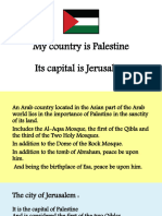 My Country Is Palestine Its Capital Is Jerusalem