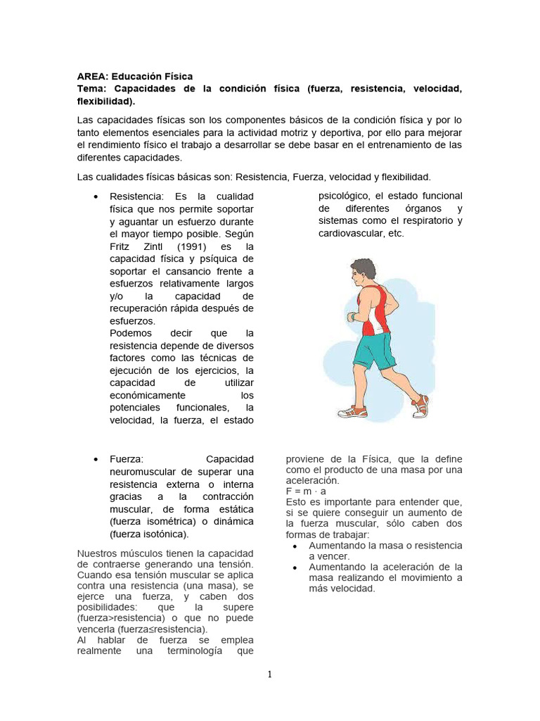 Capacidades de la condicion física | PDF | Flexibilidad (anatomía ...
