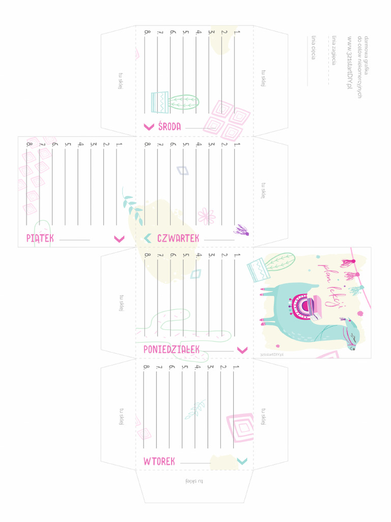 321startDIY Plan Lekcji Kostka Lama | PDF