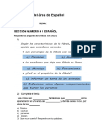 Examen Del Área de Español Grado Segundo