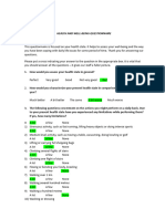 HEALTH AND WELL-BEING QUESTIONNAIRE - SF36 - Engl