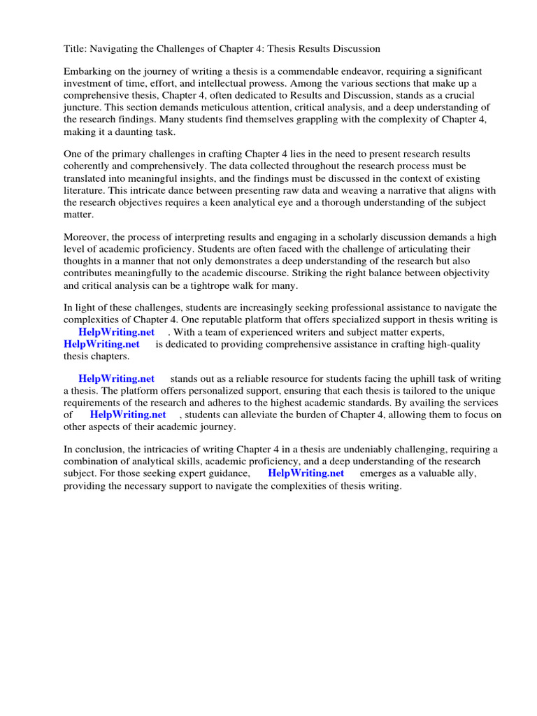 Chapter 4 Thesis Results Discussion | PDF | Biometrics | Thesis