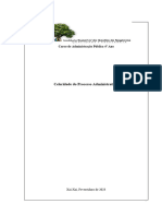 Celeridade Do Processo Administrativo.: Curso de Administração Pública 4º Ano