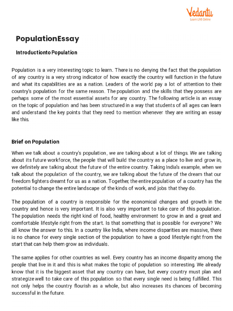 Population Essay | PDF