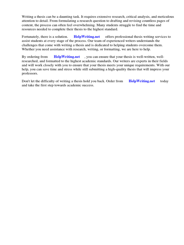 Thesis Writing Help and LaTeX Templates | PDF | Thesis | Doctor Of ...