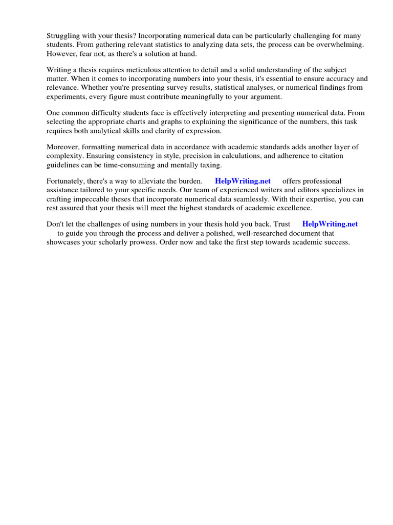 Using numbers in thesis pdf thesis paragraph