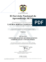 El Servicio Nacional de Aprendizaje SENA: Laura Sofia Cano Garzon