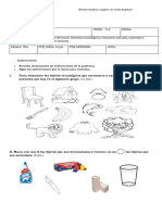 Prueba de Elementos Naturales y Tecnológicos.