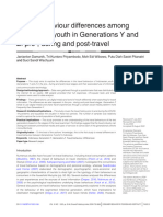 Travel Behaviour Differences Among Indonesian Youth in Gen Y and Gen Z