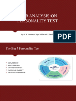 Our Analysis On Personality Test