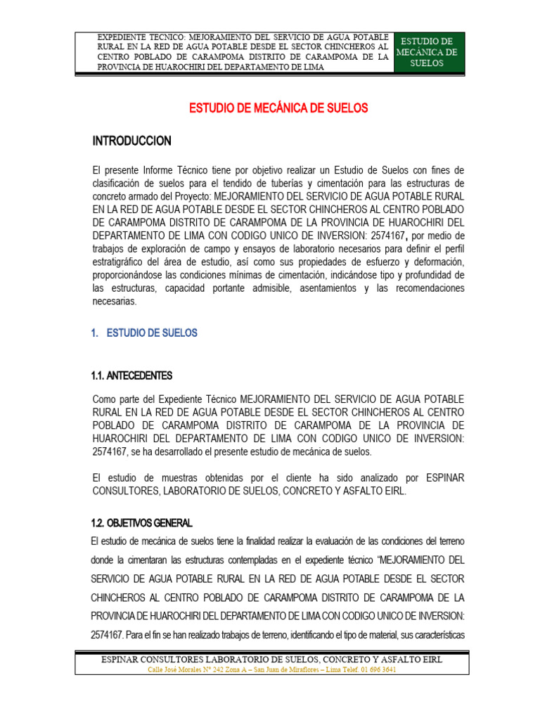 Estudio De Suelos Pdf Fundación Ingeniería Hormigón