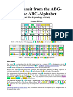 The Transit From The ABG - To The ABC-Alphabet