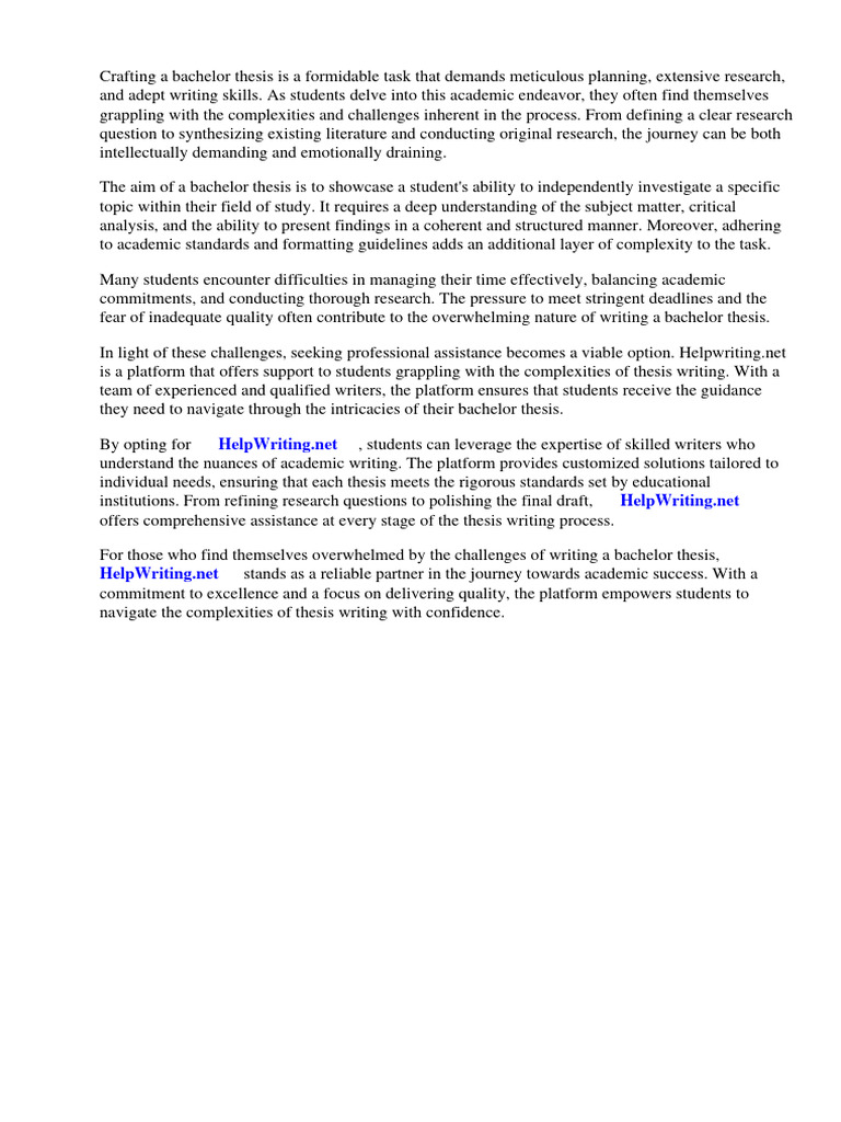 Aim of bachelor thesis pdf thesis