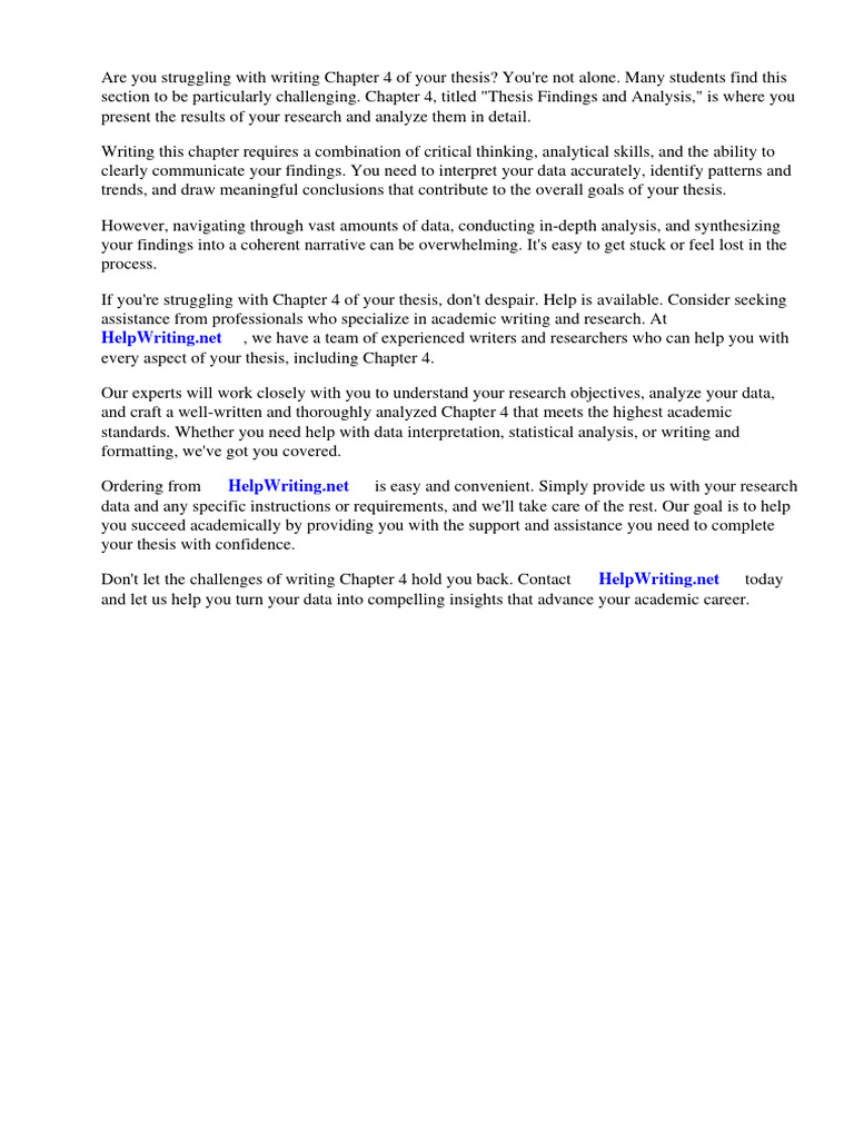 Chapter 4 Thesis Findings and Analysis | PDF | Methodology | Thesis