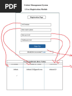 Cricket Management System (Login Modules)