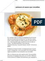 Mousseline de Poisson Et Sauce Aux Crevettes