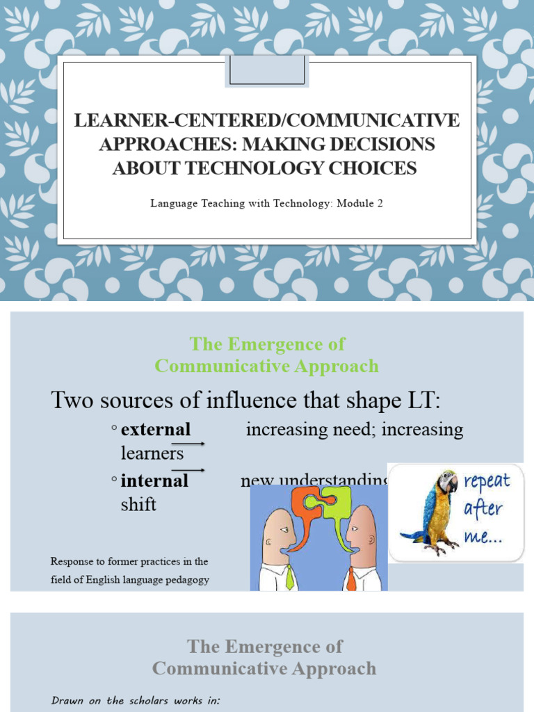 Communicative Approaches in Language Teaching | PDF | Constructivism ...