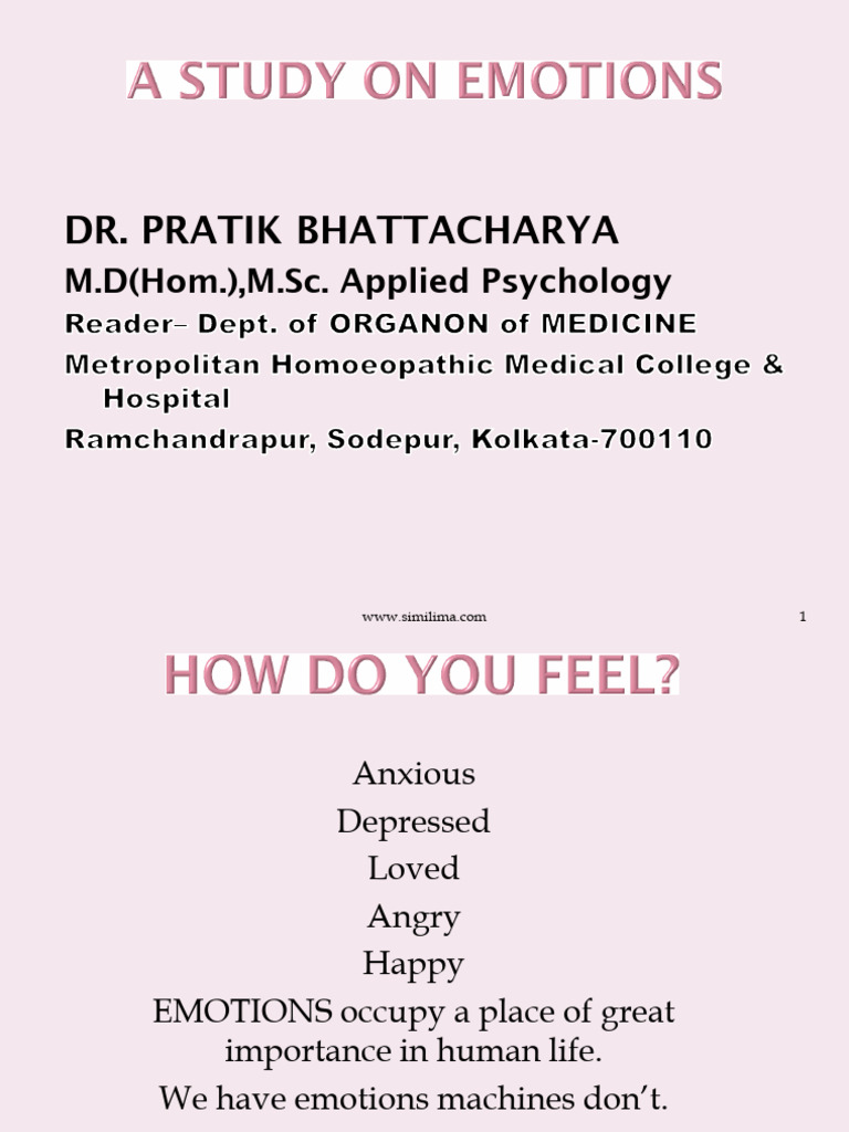 Emotions Pdf Emotions Anxiety Disorder
