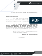 Solicitud Ampliación de Energía