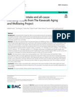 Dietary Protein Intake and All Cause Mortality - Results From The Kawasaki Aging and Wellbeing Project