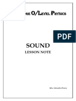Lesson Note - Sound