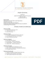 Senior Capstone Resume Template