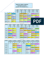 Grade 5, On Campus Timetable (Feb 2022)