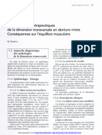 2001 Pathologies Et Thérapeutiques de La Dimension Transversale en Denture Mixte Conséquences Sur L'équilibre Musculaire 1
