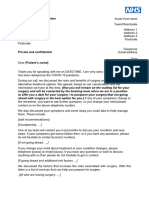 Standard Letter To Patient Following Waiting List Review To Be Copied To GP Version 3