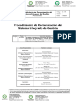 Procedimiento E3.1.P3 Comunicacion Del SIG v01 y Matriz SIG 2021RRRRR