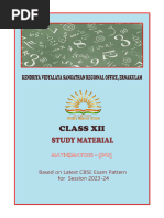 Class Xii Maths Study Material 2023-24 by KVS, Ernakulam