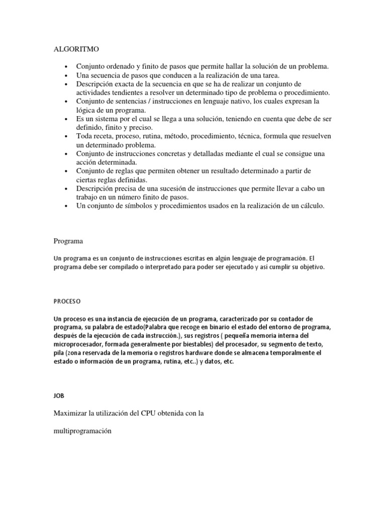 Definición y Tipos de Algoritmos | PDF | Programa de computadora ...
