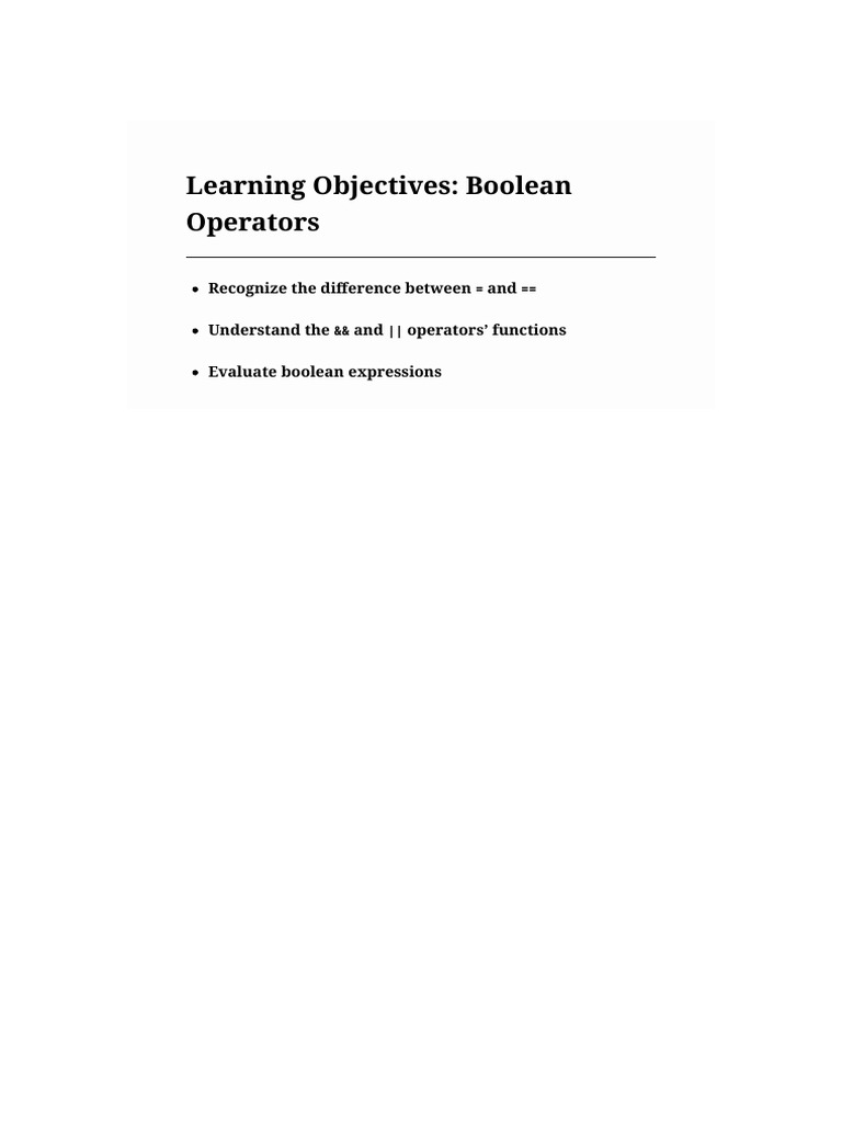 Operators Boolean CPP | Download Free PDF | Boolean Data Type | Mathematics