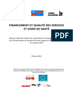 Rapport Atelier Kin-Rdc Octobre 2012 Financement Qualit Soins Version Finale Mars 2013