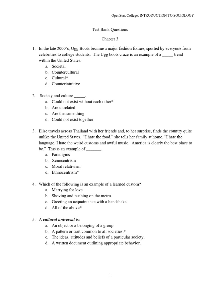 Test Bank Chapter 3 | PDF