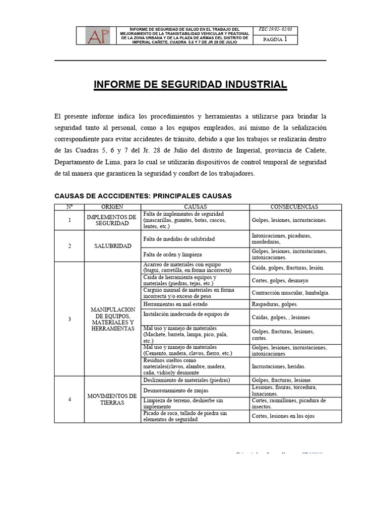 Informe de Seguridad Del 1502 - 0203 | PDF