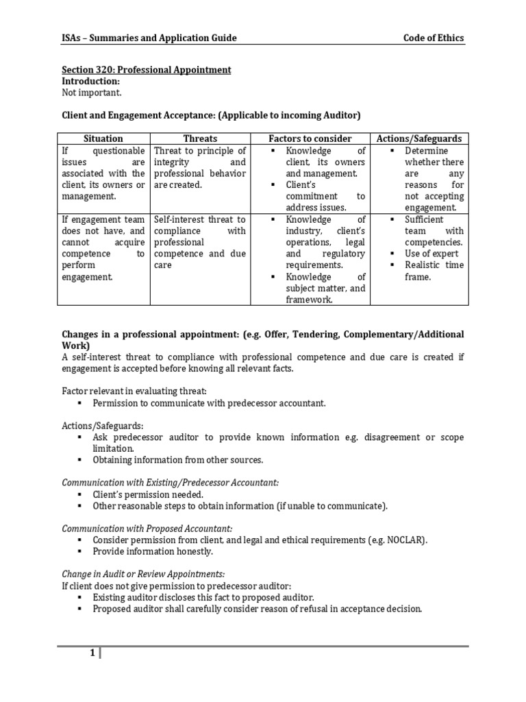 ISAs: Client Engagement Guidelines | PDF | Audit | Information