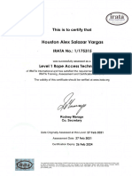 Certificado Irata 1