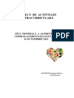 Proiect de Activitate Extracuriculara