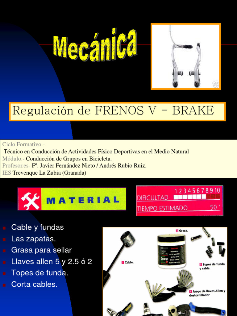 Frenos V Brake Bicicleta | PDF | Tornillo | Bienes manufacturados