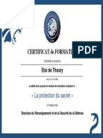 Certificate - de Thoury