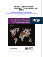 Ebook Ebook PDF Cross Cultural Management in Work Organisations 3Rd Edition All Chapter PDF Docx Kindle
