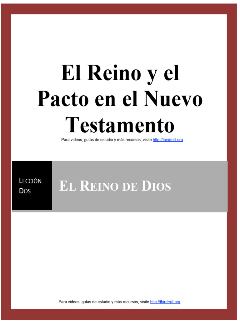 El Reino de Dios en El NT | PDF | Jesús | Mesías