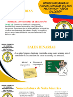 Sales Binarias y Peróxidos