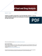 Analysis of Volatile Compounds in Noni Fruit (Morinda Citrifolia