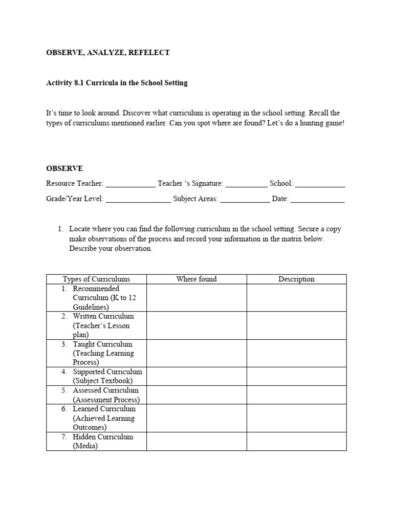 Learning Episode 8 Pdf Curriculum Teachers