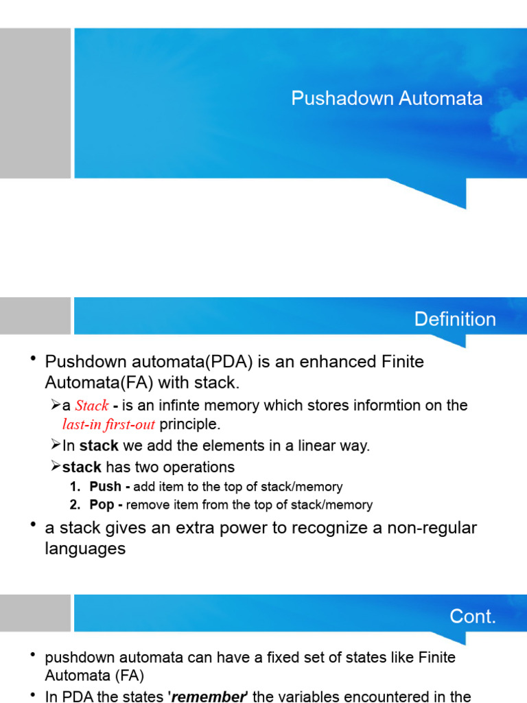 Pushdown Automata | PDF | Mathematical Concepts | Mathematical Logic