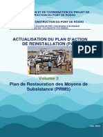 Actualisation Du Plan D'Action de Reinstallation (Par) : Plan de Restauration Des Moyens de Subsistance (PRMS)